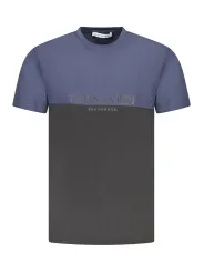 "Trussardi T-Shirts im Sale | Trussardi Zweifarbiges Rundhals TShirt mit Print Logo online kaufen"|Planet-Deluxe