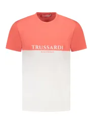 "Trussardi T-Shirts im Sale | Trussardi Zweifarbiges Kurzarmshirt mit Print und Logo online kaufen"|Planet-Deluxe