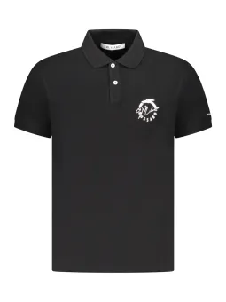 Trussardi Klassisches Polohemd Schwarz mit Logo - 2 Knöpfe