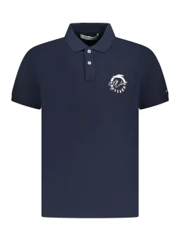 "Trussardi Polo Basic Navy: Stilvolles Poloshirt mit Logo"