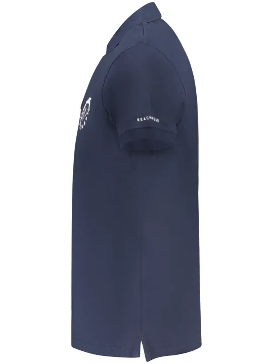 "Trussardi Poloshirts im Sale | Trussardi Polo Basic Zweiknopf Navy mit Logo Print online kaufen"|Planet-Deluxe