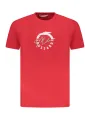 Trussardi Rotes T-Shirt mit Logo-Print – Rundhals, Basic