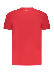 Trussardi Rotes T-Shirt mit Logo-Print – Rundhals, Basic