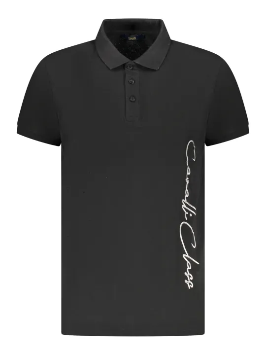 "Cavalli Class Poloshirts im Sale | Cavalli Class Kurzarm Polo mit Logo und Druck TXT64FJD060 NE05051 online kaufen"|Planet-Deluxe