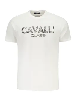 "Cavalli Class T-Shirt: Logo, Rundhals, Kurzarm – Stilvoll"