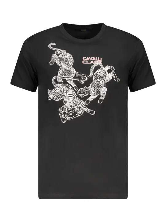"Cavalli Class T-Shirts im Sale | CAVALLI CLASS KURZARM T-SHIRT HERREN SCHWARZ online kaufen"|Planet-Deluxe