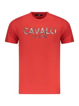Cavalli Class Rundhals-Shirt mit Logodruck | Kurzarm T-Shirt