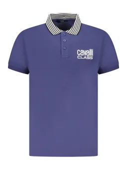 Cavalli Class Polo: Kontrastdetails & Logo - Stilvoll & Elegant