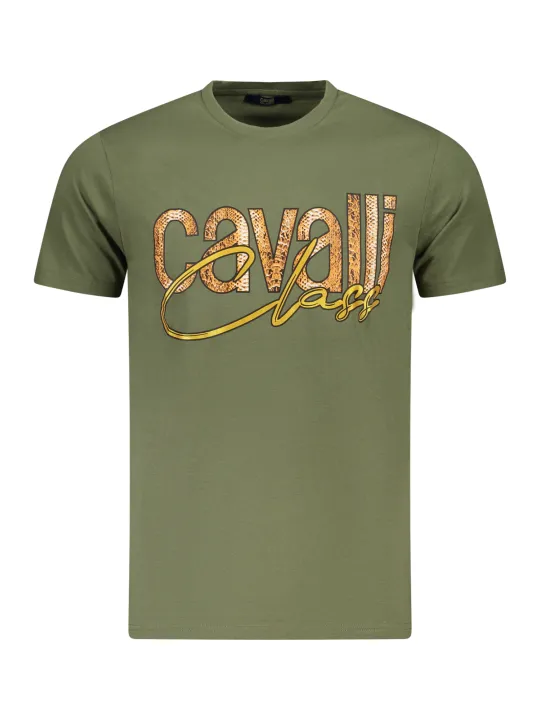 "Cavalli Class T-Shirts im Sale | Cavalli Class Kurzarmshirt mit Logo Druck und Rundhals online kaufen"|Planet-Deluxe