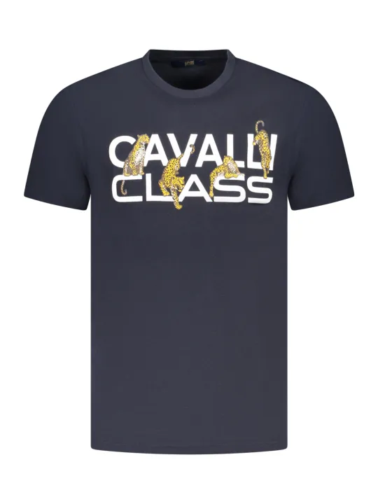"Cavalli Class T-Shirts im Sale | Cavalli Class Logo Kurzarm TShirt Rundhals Druck TXT60MJD060 BL04502 online kaufen"|Planet-Deluxe