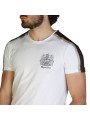 Weißes Aquascutum Herren T-Shirt mit Streifen