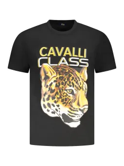 "Cavalli Class Logo T-Shirt – Rundhals, Kurzarm, Stilvoll"