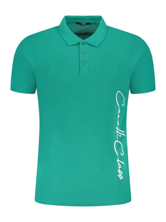 "Cavalli Class Poloshirts im Sale | Cavalli Class Kurzarm Polo mit Knopfleiste und Logo Druck online kaufen"|Planet-Deluxe