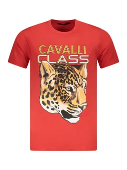 "Cavalli Class Kurzarmshirt: Stilvolles Logo-T-Shirt"