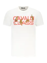 "Cavalli Class T-Shirts im Sale | Cavalli Kurzarmshirt Rundhals mit Logo Druck online kaufen"|Planet-Deluxe