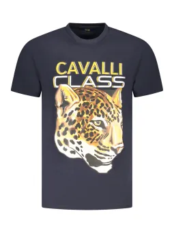 "Cavalli Rundhals T-Shirt mit Logo-Print – Klassisch & Stilvoll"