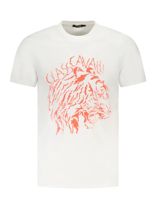 "Cavalli Class T-Shirts im Sale | Cavalli Class Kurzarmshirt mit Rundhals und Logo Druck online kaufen"|Planet-Deluxe