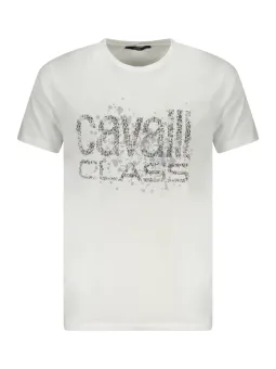 "Cavalli Class Logo T-Shirt – Kurzarm, Rundhals, Trendy"