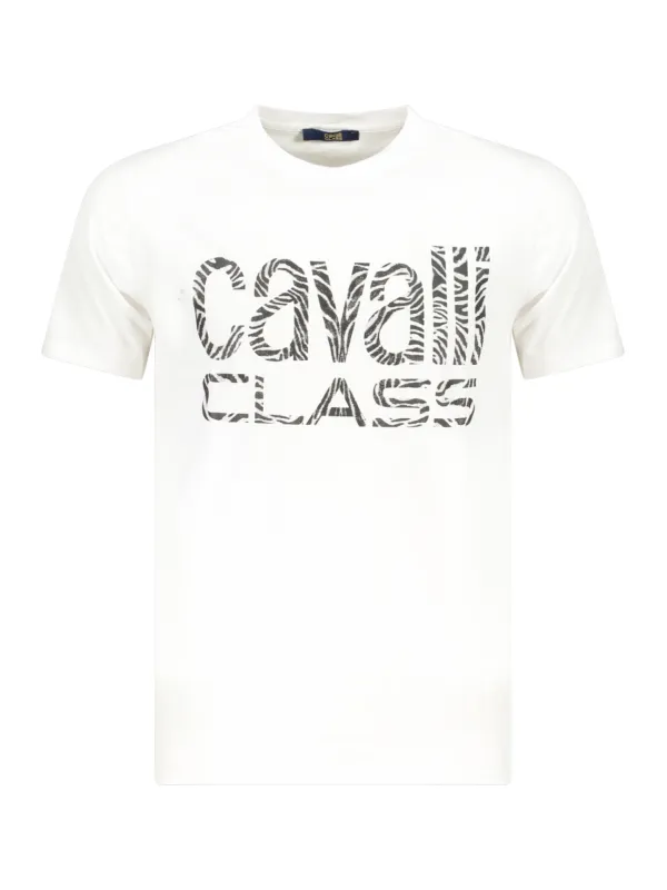 "Cavalli Class T-Shirts im Sale | Cavalli Class Logo TShirt Rundhals Druck Weiß online kaufen"|Planet-Deluxe