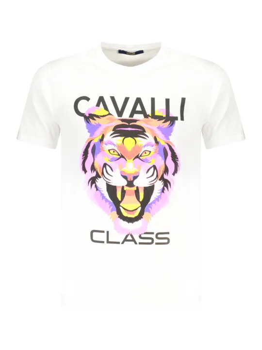 "Cavalli Class T-Shirts im Sale | Cavalli Class Logo TShirt Rundhals Kurzarm Druck online kaufen"|Planet-Deluxe