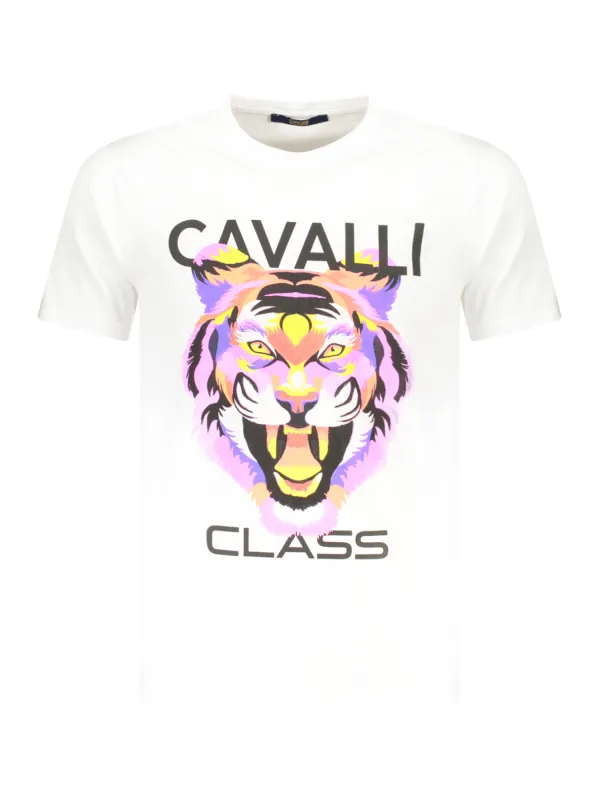 "Cavalli Class T-Shirts im Sale | Cavalli Class Logo TShirt Rundhals Kurzarm Druck online kaufen"|Planet-Deluxe