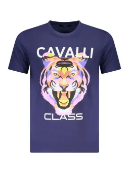 "Cavalli Class Kurzarmshirt: Stilvoll mit Logodruck"