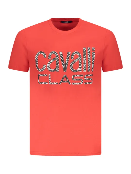"Cavalli Class T-Shirts im Sale | Cavalli Class Logo Kurzarmshirt Rundhals Druck TXT61DJD060RO02000 online kaufen"|Planet-Deluxe
