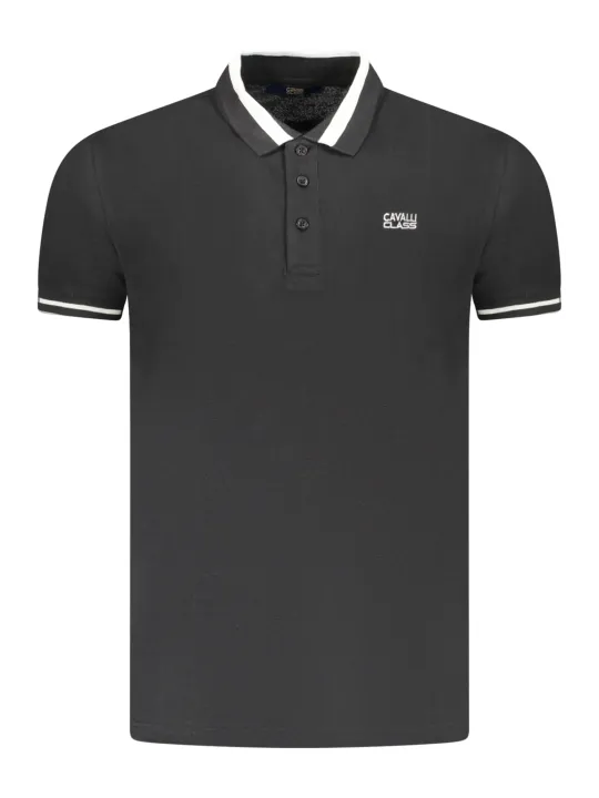 "Cavalli Class Poloshirts im Sale | Kurzarm-Poloshirt mit Kontrastdetails und Stickerei, Cavalli online kaufen"|Planet-Deluxe