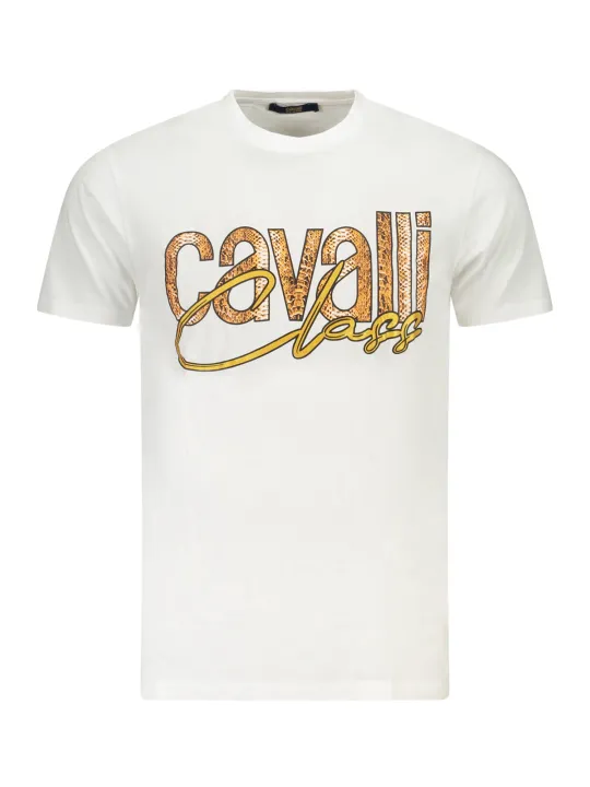 "Cavalli Class T-Shirts im Sale | Cavalli Kurzarm Shirt Rundhals Logo Druck online kaufen"|Planet-Deluxe