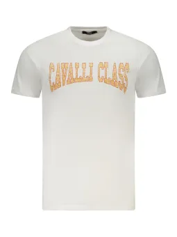 "Cavalli Class Logo T-Shirt: Kurzarm, Rundhals, Stylischer Druck"