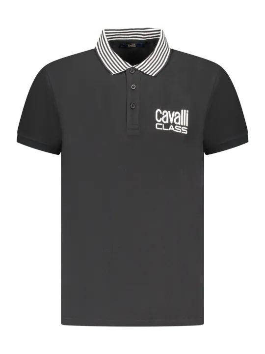 "Cavalli Class Poloshirts im Sale | Poloshirt mit Kontrastdetails und Logo von Cavalli Class online kaufen"|Planet-Deluxe