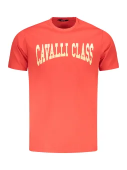 "Cavalli Kurzarmshirt: Stylisches Logo, Rundhals, T-Shirt"