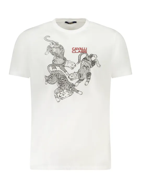 "Cavalli Class T-Shirts im Sale | Cavalli Class Logo TShirt Kurzarm Rundhals Druck online kaufen"|Planet-Deluxe