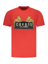 "Cavalli Class T-Shirts im Sale | Cavalli Class Kurzarmshirt mit Logo Print und Rundhals online kaufen"|Planet-Deluxe
