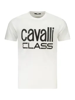 Cavalli Class T-Shirt: Stilvolles Logo-Design, Rundhals, Kurzarm