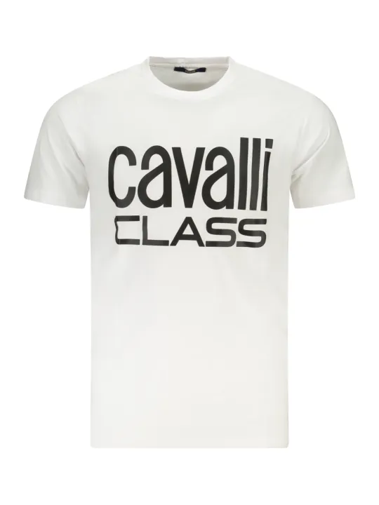 "Cavalli Class T-Shirts im Sale | Cavalli Class Rundhals Kurzarmshirt mit Logo Druck online kaufen"|Planet-Deluxe