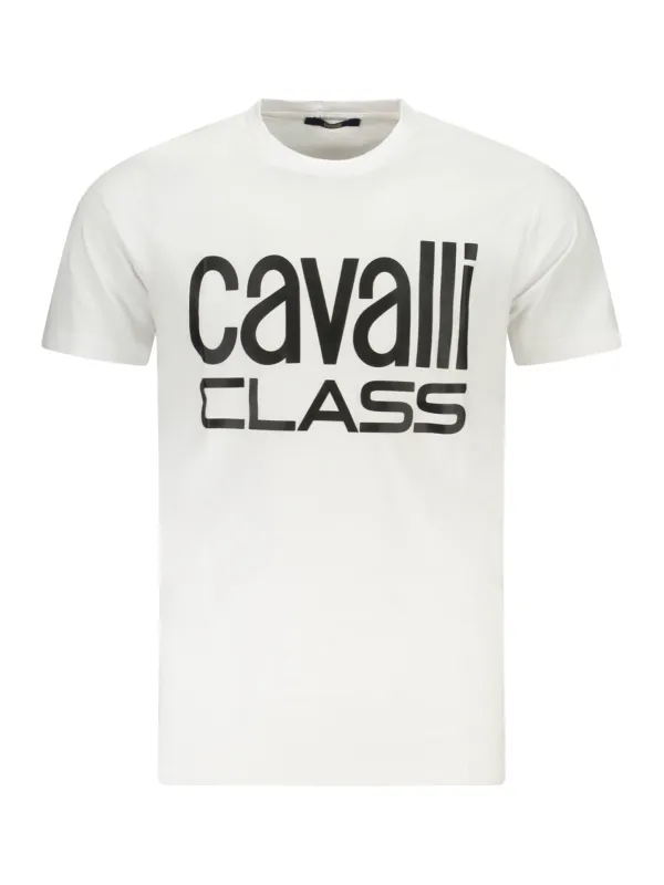 "Cavalli Class T-Shirts im Sale | Cavalli Class Rundhals Kurzarmshirt mit Logo Druck online kaufen"|Planet-Deluxe