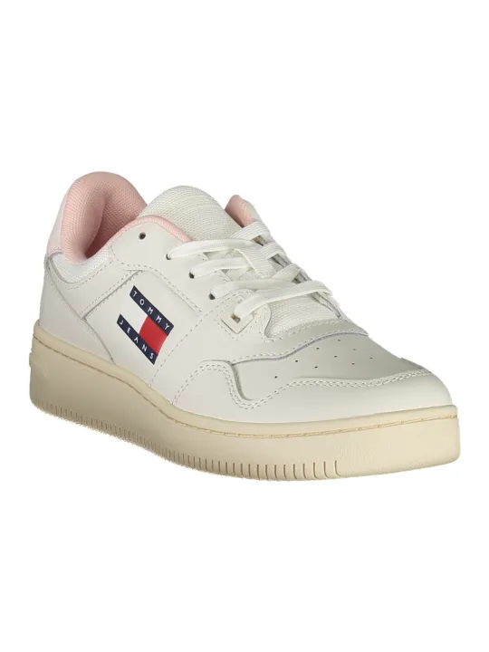 "Pinke Kontrast-Sneakers mit herausnehmbarem Fußbett"