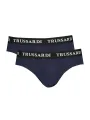 Trussardi Slips Doppelpack – Navy, Logo & Elastikbund