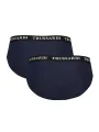Trussardi Slips Doppelpack – Navy, Logo & Elastikbund