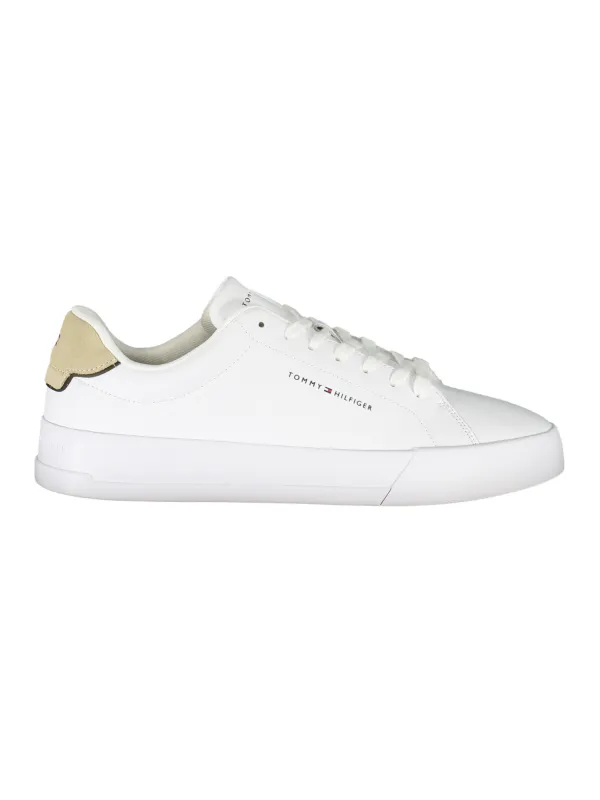 "Tommy Hilfiger Sneakers im Sale | Kontrast-Sneaker Beige mit Logo und Wechselfußbett online kaufen"|Planet-Deluxe