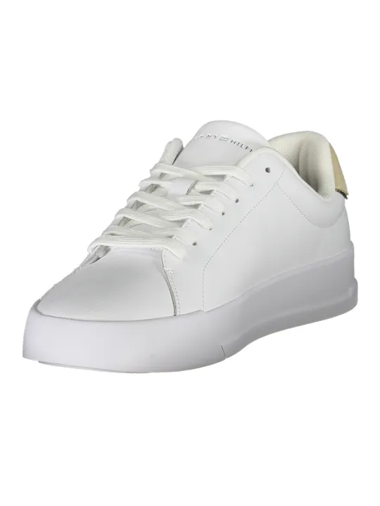 "Tommy Hilfiger Sneakers im Sale | Kontrast-Sneaker Beige mit Logo und Wechselfußbett online kaufen"|Planet-Deluxe