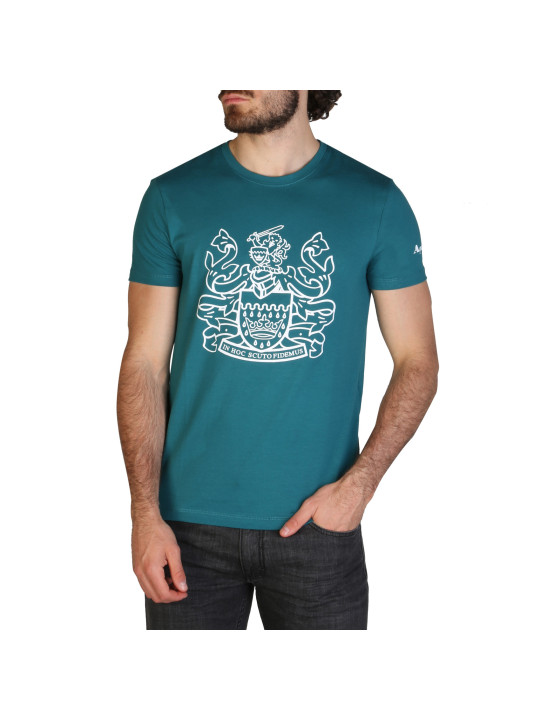Grünes Aquascutum-T-Shirt mit Wappen