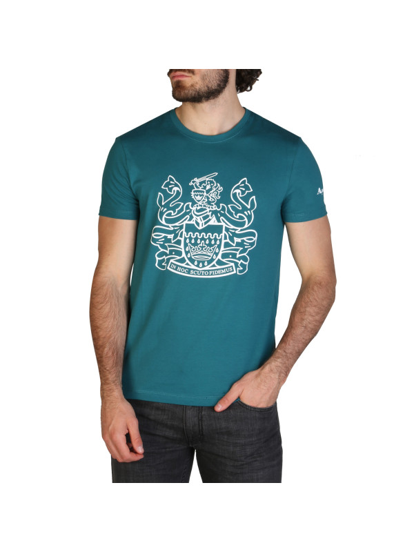 Grünes Aquascutum-T-Shirt mit Wappen Grünes Aquascutum-T-Shirt mit Wappen