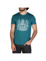 Grünes Aquascutum-T-Shirt mit Wappen