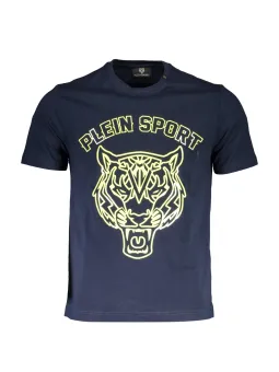 "Navy Logo T-Shirt Kurzarm Rundhals - Plein Sport Style"