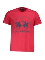 "LA MARTINA T-Shirts im Sale | LaMartina Rotes Kurzarm TShirt Normale Passform Logo online kaufen"|Planet-Deluxe