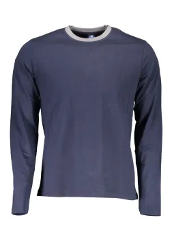 "North Sails Blaues T-Shirt mit Kontrastlogo und Rundhals"