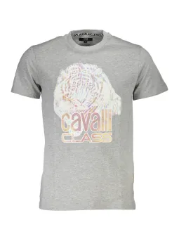 Cavalli Class Logo T-Shirt Grau – Stil & Komfort