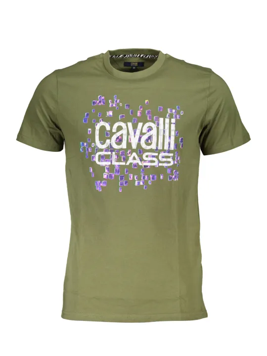 "Cavalli Class T-Shirts im Sale | Cavalli Class QXT61UJD060_64A694C_VERDE04050 Grün online kaufen"|Planet-Deluxe